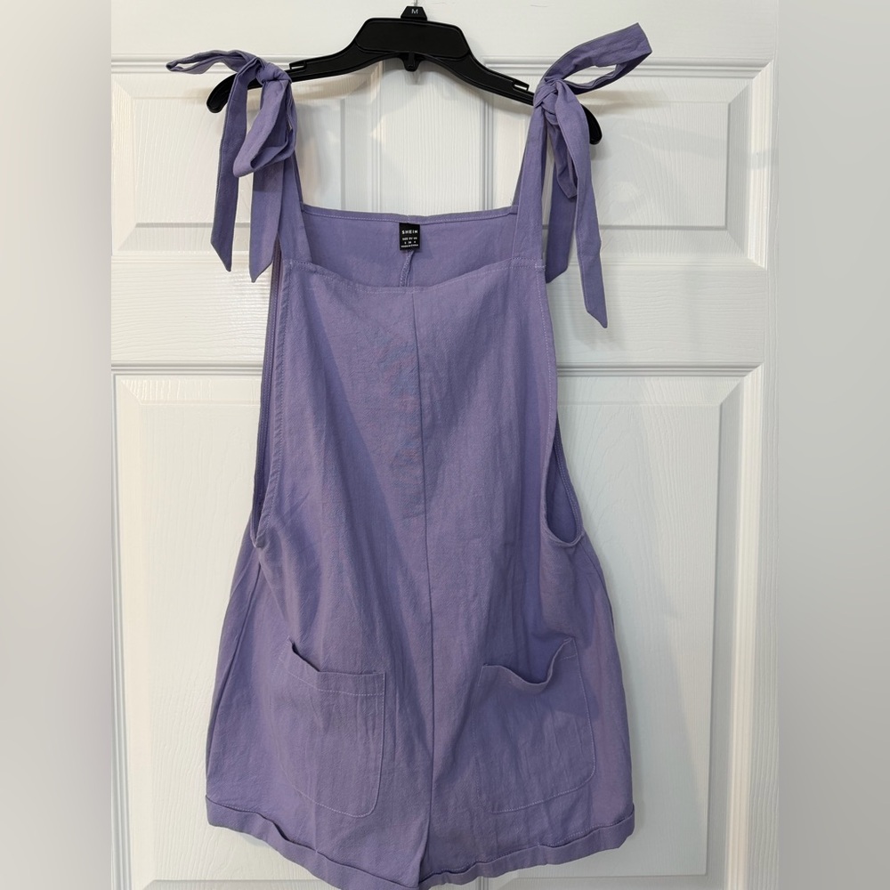 Purple Tie-Strap Jumpsuit